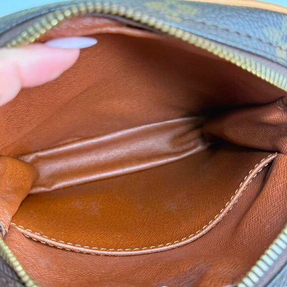 Louis Vuitton Monogram Canvas Crossbody Bag Brown & Beige Trimmed - Picture 8 of 8